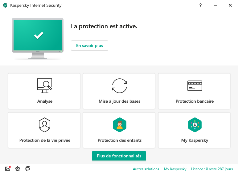 RÃ©sultat de recherche d'images pour "Kaspersky Internet Security 2019 screenshot"